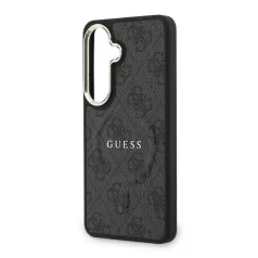   Guess PU Leather Gold Frame MagSafe Samsung S942 Galaxy S26 hátlapvédő tok fekete (GUHMS26SP4MSEGCK)