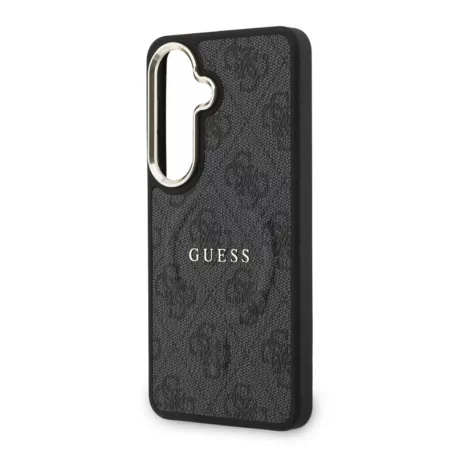 Guess PU Leather Gold Frame MagSafe Samsung S948 Galaxy S26 Ultra hátlapvédő tok fekete (GUHMS26LP4MSEGCK)