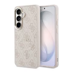   Guess PU Leather Gold Frame MagSafe Samsung S942 Galaxy S26 hátlapvédő tok pink (GUHMS26SP4MSEGCP)