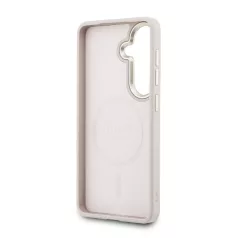   Guess PU Leather Gold Frame MagSafe Samsung S942 Galaxy S26 hátlapvédő tok pink (GUHMS26SP4MSEGCP)