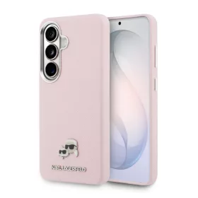   Karl Lagerfeld Grained PU Leather K&CH Samsung Galaxy S26 Plus hátlapvédő tok pink (KLHMS26M6PFKCLP)