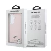Karl Lagerfeld Grained PU Leather K&CH Samsung Galaxy S26 Plus hátlapvédő tok pink (KLHMS26M6PFKCLP)