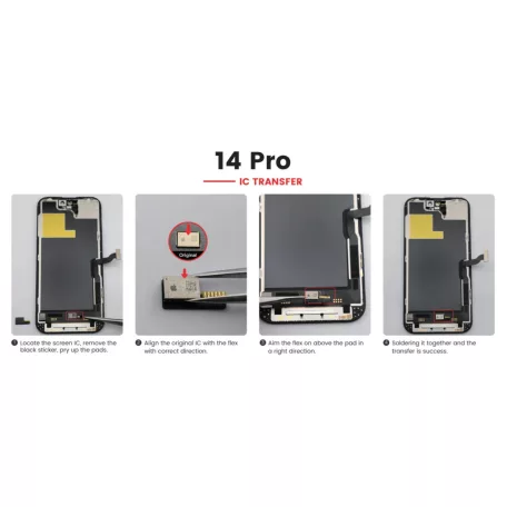 Apple iPhone 14 Pro (6.1) fekete LCD kijelző érintővel (removable IC)