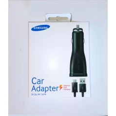   Bliszteres Samsung EP-LN915U fekete gyári autós gyorstöltő 10W micro USB adatkábellel