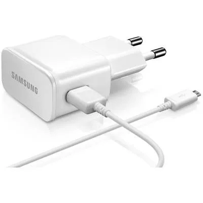 BLISZTERES Samsung ETAU90EWE gyári hálózati fehér 2A ECB-DU4EWE fehér gyári micro USB adatkábellel 1.5m