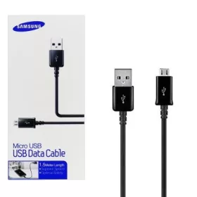   BLISZTERES Samsung gyári USB - micro USB fekete adatkábel 1,5m ECB-DU4EBE