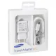 BLISZTERES Samsung EP-TA20EWE gyári hálózati fehér gyorstöltő 2A ECB-DU4EWE fehér gyári micro USB adatkábellel 1.5m 15W