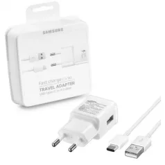   BLISZTERES Samsung EP-TA20EWE gyári hálózati fehér gyorstöltő 2A EP-DW700CWE fehér gyári Type-c adatkábellel 1.5m 15W