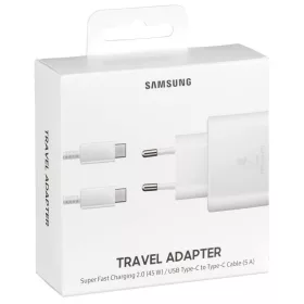   BLISZTERES Samsung EP-TA845XWEGWW gyári hálózati fehér gyorstöltő 5A EP-DG977BWE fehér gyári Type-c - Type-c adatkábel 1.2m 45W