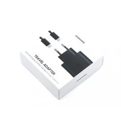   BLISZTERES Samsung EP-TA845XBEGWW gyári hálózati fekete gyorstöltő 5A EP-DG977BBE fekete gyári Type-c - Type-c adatkábel 1.2m 45W