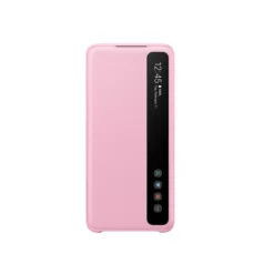   Samsung Smart Clear View G980 Galaxy S20 (6.2) gyári pink könyvtok (EF-ZG980)