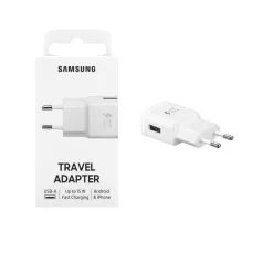   BLISZTERES Samsung EP-TA20EWENGEU gyári hálózati fehér gyorstöltő 2A (Galaxy S6, Note 4) 15W