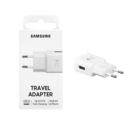   BLISZTERES Samsung EP-TA20EWENGEU gyári hálózati fehér gyorstöltő 2A (Galaxy S6, Note 4) 15W