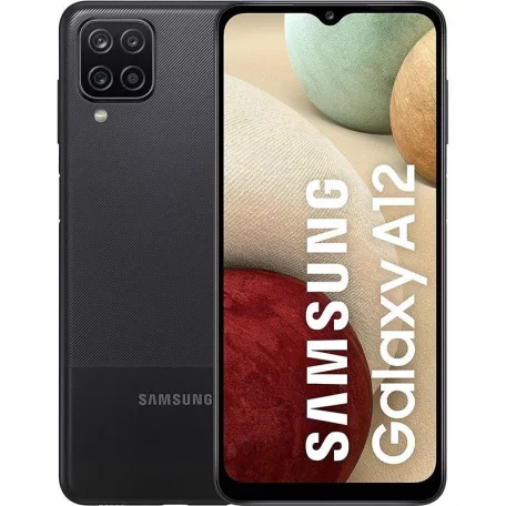 Samsung A127 Galaxy A12 4/64GB Dual SIM kártyafüggetlen érintős mobiltelefon, fekete, 6.5 inch