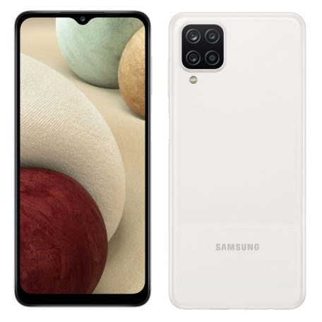 Samsung A127 Galaxy A12 4/128GB Dual SIM kártyafüggetlen érintős mobiltelefon, fehér (Android)