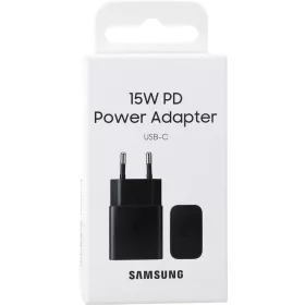   BLISZTERES Samsung EP-T1510NBEGEU gyári hálózati fekete Type-C gyorstöltő 2A 15W