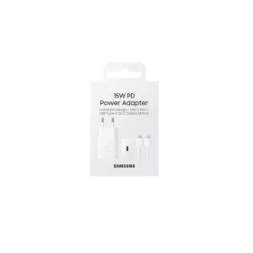   BLISZTERES Samsung EP-T1510XWEGEU gyári hálózati fehér gyorstöltő 2A EP-DA705BWEGWW fehér gyári Type-C - Type-C adatkábellel 1.0m 15W
