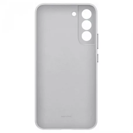Samsung S906 Galaxy S22 Plus (2022) gyári világosszürke bőr hátlapvédő tok (EF-VS906LJEGWW)