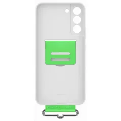   Samsung Silicone Cover S906 Galaxy S22 Plus (2022) gyári fehér hátlapvédő tok szíjjal (EF-GS906TWEGWW)