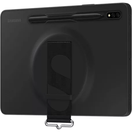 Samsung Strap Cover Galaxy Tab S7 / Tab S8 gyári fekete tablet tok szíjjal (EF-GX700CBEGWW)