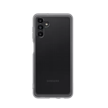 Samsung Soft Clear A135 Galaxy A13 4G gyári fekete szilikon tok (EF-QA135TBEGWW)