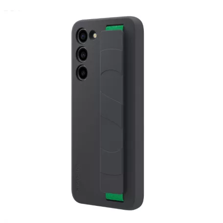 Samsung Silicone Grip Case S916 Galaxy S23 Plus gyári fekete hátlapvédő tok (EF-GS916TBEGWW)