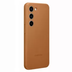   Samsung Leather Case S916 Galaxy S23 Plus (2023) gyári barna hátlapvédő bőr tok (EF-VS916LAEGWW)