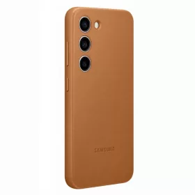   Samsung Leather Case S916 Galaxy S23 Plus (2023) gyári barna hátlapvédő bőr tok (EF-VS916LAEGWW)