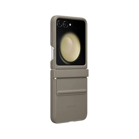 Samsung Galaxy Z Flip 5 gyári etoupe hátlapvédő ökobőr tok (EF-VF731PAEGWW)