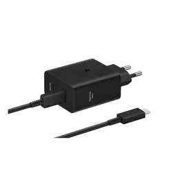   BLISZTERES Samsung EP-T5020XBEGEU gyári hálózati fekete gyorstöltő 50W gyári Type-c - Type-c adatkábel 1.8m 5A