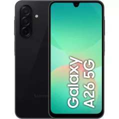   Samsung A226B Galaxy A26 5G 6/128GB Dual SIM kártyafüggetlen érintős mobiltelefon, fekete, 6.7 inch