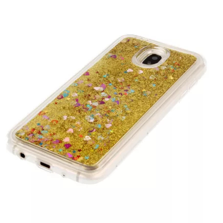 Liquid Glitter - Samsung A505 Galaxy A50 (2019) / A50S / A30S arany szilikon tok