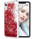 Liquid Glitter - Huawei P30 Lite piros szilikon tok