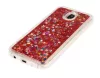 Liquid Glitter - Huawei Y7 (2019) piros szilikon tok