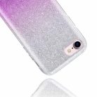 Shining Glitter tok - Samsung A705 Galaxy A70 (2019) ezüst - lila csillogó tok