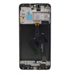   Samsung A105 Galaxy A10 fekete gyári LCD kijelző érintővel és kerettel