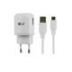 LG gyári hálózati fehér gyors töltőfej 1,8A (MCS-H05) USB-C adatkábellel 9W