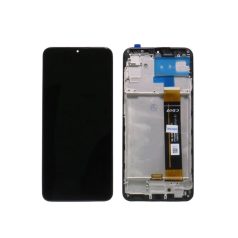  Samsung A235 Galaxy A23 4G fekete LCD kijelző érintővel és kerettel