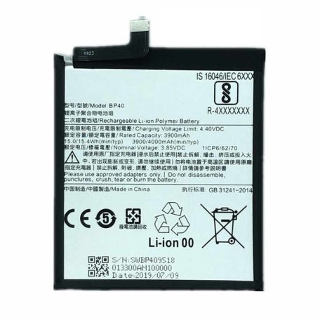 Xiaomi BP40 gyári akkumulátor Li-Ion Polymer 4000mAh (K20 Pro)