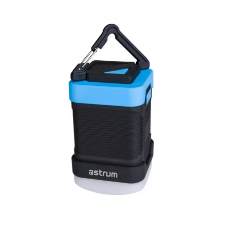 Astrum PB100 kültéri, vízálló, gumírozott kemping power bank 5 féle LED világítással, 10000mAh 1XUSB, 2A fekete 10W