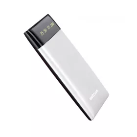   Astrum PB540 fehér Power Bank 6000MAH LED kijelzővel, 2A input, 2,1A/1A output, Li-Polymer akkucellákkal új verzió 10W