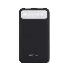   Astrum PB780 V2 fekete Power Bank 8000MAH 2XUSB 2A input, 2,1A/1A output, LED kijelzővel, Li-Polymer akkucellákkal 10W