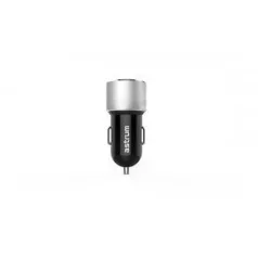   Astrum CC210 v2 fekete - ezüst autós töltő 2.4A 2USB, 2X Smart IC 12W