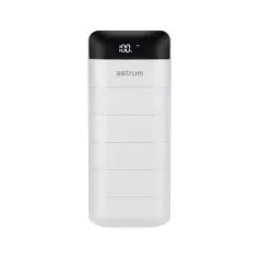   Astrum PB130 V2 gumírozott külső akkumulátor 13000mAh 2X USB, 2A input, 2A output fehér 10W