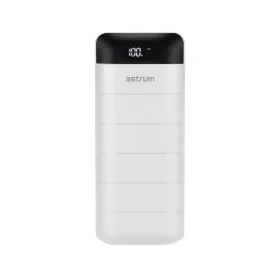   Astrum PB130 V2 gumírozott külső akkumulátor 13000mAh 2X USB, 2A input, 2A output fehér 10W