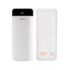   Astrum PB130 V2 gumírozott külső akkumulátor 13000mAh 2X USB, 2A input, 2A output fehér 10W