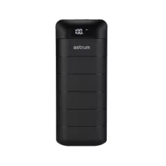   Astrum PB130 V2 gumírozott külső akkumulátor 13000mAh 2X USB, 2A input, 2A output fekete 10W