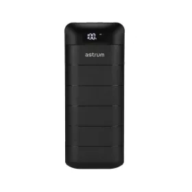   Astrum PB130 V2 gumírozott külső akkumulátor 13000mAh 2X USB, 2A input, 2A output fekete 10W
