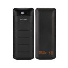 Astrum PB130 V2 gumírozott külső akkumulátor 13000mAh 2X USB, 2A input, 2A output fekete 10W