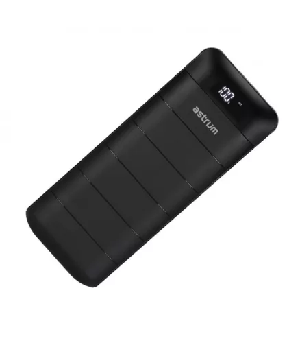 Astrum PB130 V2 gumírozott külső akkumulátor 13000mAh 2X USB, 2A input, 2A output fekete 10W